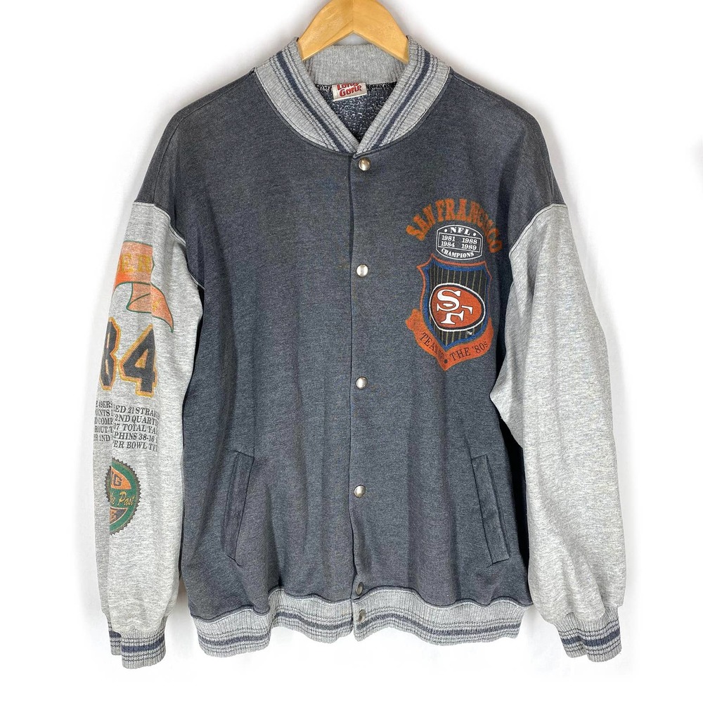 Long Gone 49ers Vintage 1984 Superbowl Champion NFL Jacket Memorabilia Rare XL